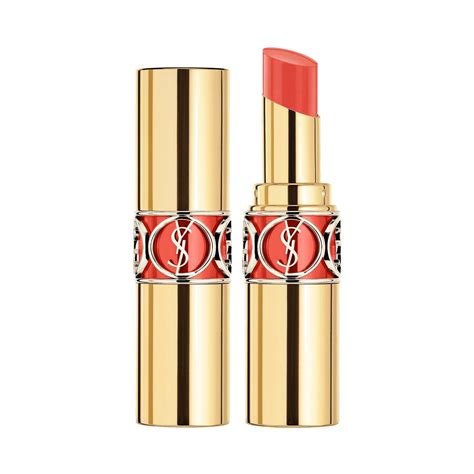 ysl beauty rouge volupte shine no.74 coral in craze|ysl beauty color palette.